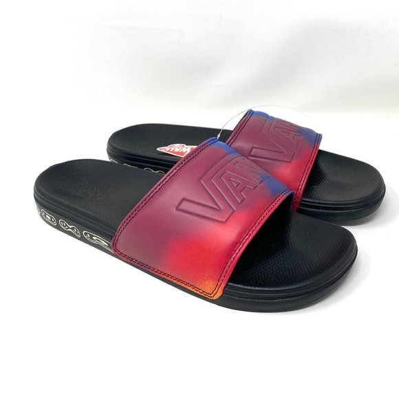 🔥HOT SALE🔥VANS Women's Size VN0A5HF59CD La Costa Sliders Black Blue Red Sandal - Picture 3 of 12